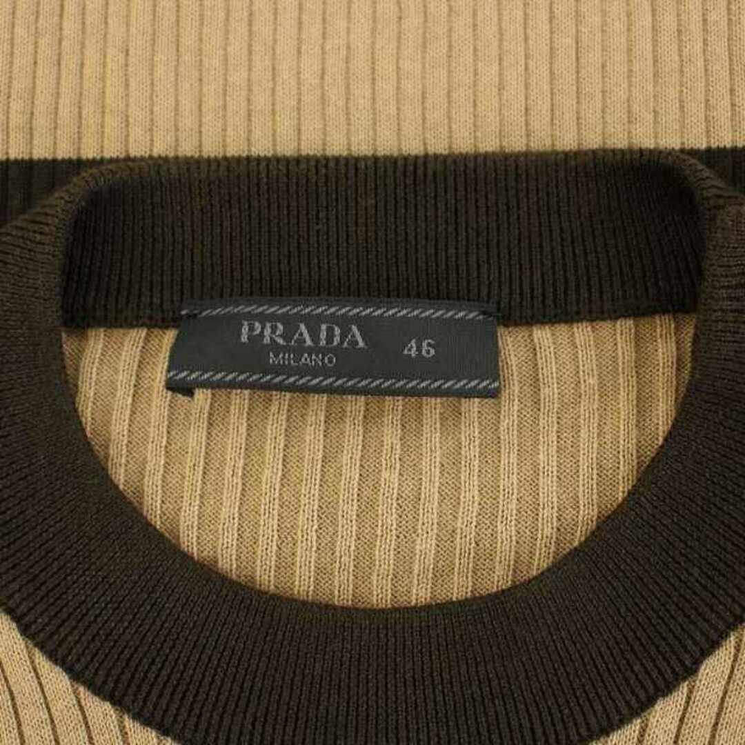 PRADA - プラダ ニット セーター クルーネック 長袖 ボーダー 46