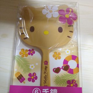 日焼けキティちゃん　手鏡(キャラクターグッズ)