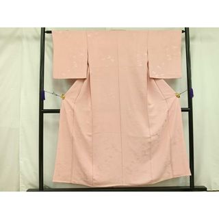 平和屋着物■上質な色無地　流水草花地紋　虹色　正絹　逸品　AAAV5138mf(着物)