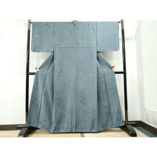 平和屋着物■上質な色無地　道長吉祥地紋　薄縹色　正絹　逸品　未使用　CAAS6697yc(着物)