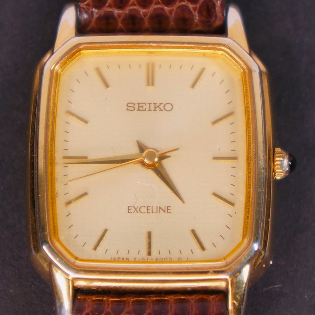 【稼働極美品】SEIKOエクセリーヌ　　電池、ベルト交換済 SEIKO - 【稼働品】SEIKOエクセリーヌ 電池交換済 新品革ベルト