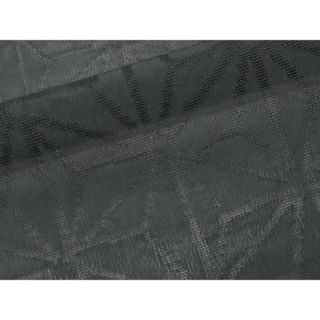 平和屋着物＊夏物　色無地　麻の葉紋紗　黒地　正絹　逸品　CAAS2184gh(着物)