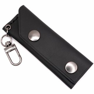 【特価セール】ハンドメイド コインケース (ブラック, L) キーホルダー 小銭(その他)