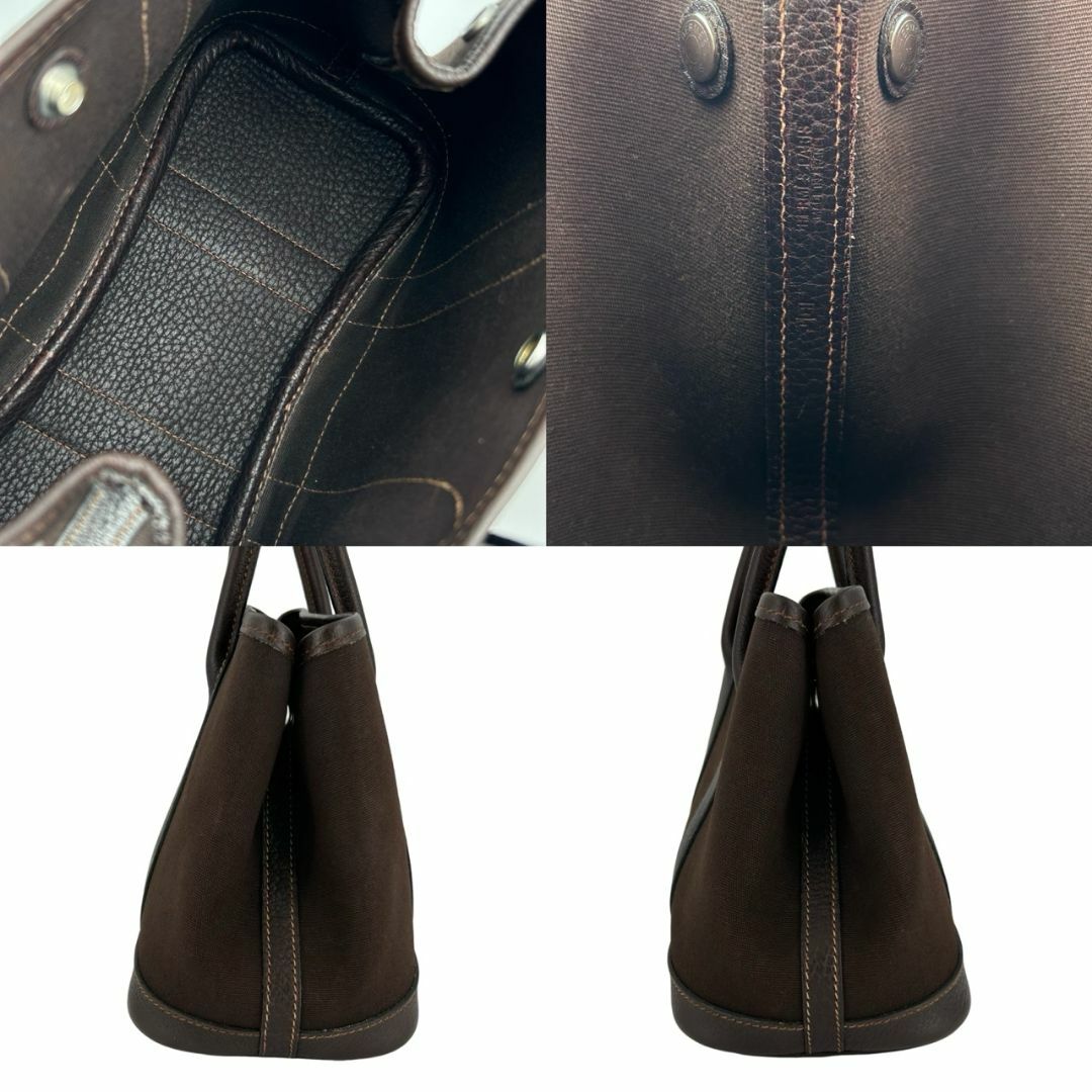 エルメス ガーデンパーティTTPM トワルオフィシェ エベンヌ ブラウン□H刻印 HERMES - HERMES エルメス ガーデンパーティTTPM トワルオフィシ
