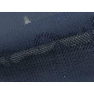平和屋着物＊夏物　色無地　横段吉祥紋紗　鉄紺色　正絹　逸品　CAAS2180gh(着物)