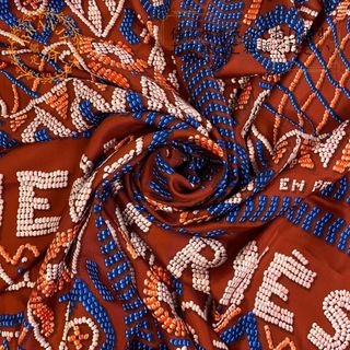 エルメス(HERMES)のエルメス HERMES スカーフ
 カレ140 KELLY EN PERLES  ケリーアンペルル レッド(バンダナ/スカーフ)