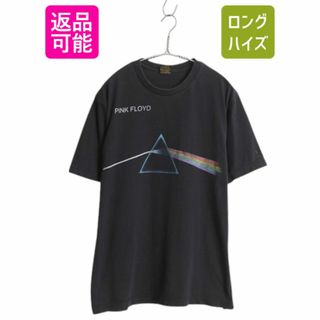 00s ピンクフロイド 両面 イラスト プリント Tシャツ メンズ M オールド バンド ロック アート グラフィック ヘビーウェイト 黒 カットソー(Tシャツ/カットソー(半袖/袖なし))
