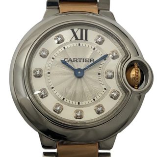 カルティエ(Cartier)の　カルティエ Cartier バロンブルー 28mm WE902030 シルバー PG/SS レディース 腕時計(腕時計)