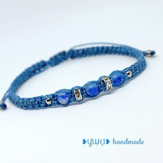 アンクレット or ブレスレット 天然石【キャンディジェイド+シルバーロンデル】(ブレスレット/バングル)