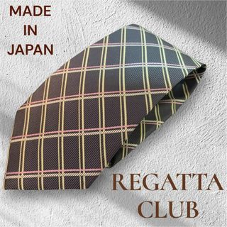 【美品】REGATTA CLUB レガッタクラブ ネクタイ シルク100%日本製(ネクタイ)