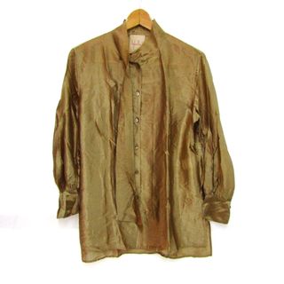 シビラ(Sybilla)のシビラ 長袖シャツ トップス ボウタイ レディース Mサイズ ゴールドベージュ Sybilla(シャツ/ブラウス(長袖/七分))