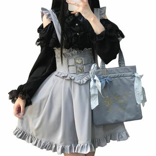 [ＸＨＳＵＫＡＤＯ] かわいい オープンショルダー ブラウス 量産型 シャツ レ(その他)