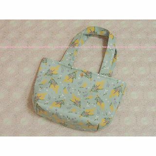 アフタヌーンティー(AfternoonTea)の新品⭐️Felite フェリテ ラベンダー＆ミモザ 花柄トートバッグ グリーン系(トートバッグ)