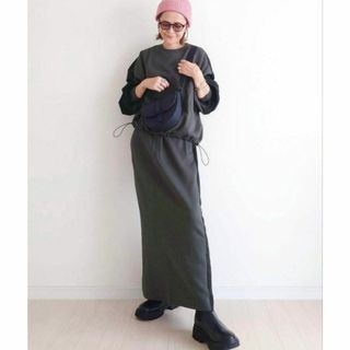 ⭐️異素材切り替えスウェット サイドライン スカート セットアップ⭐️(セット/コーデ)