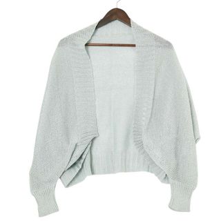 モガ(MOGA)のMOGA モガ 春夏 ラメ ニット★ カーディガン ボレロ 羽織り Sz.2 レディース(カーディガン)