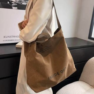 新品⭐️ キャンバストートバッグ ブラウン ショルダーバッグ ユニセックス(ハンドバッグ)
