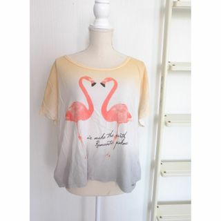 no.13　フラミンゴ　半袖Tシャツとタンクトップセット(Tシャツ(半袖/袖なし))