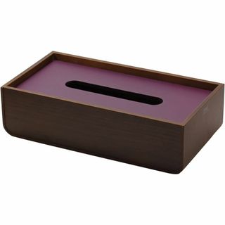 【特価商品】ヤマト工芸 ティッシュケース ユー U パープル YK12-003 (ティッシュボックス)