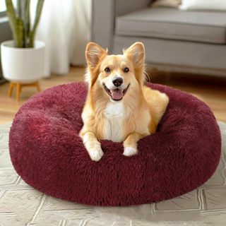 Veehoo 犬 ベッド猫 ベッドペットベッド 犬用ふわふわベッドドーナツベッド(犬)