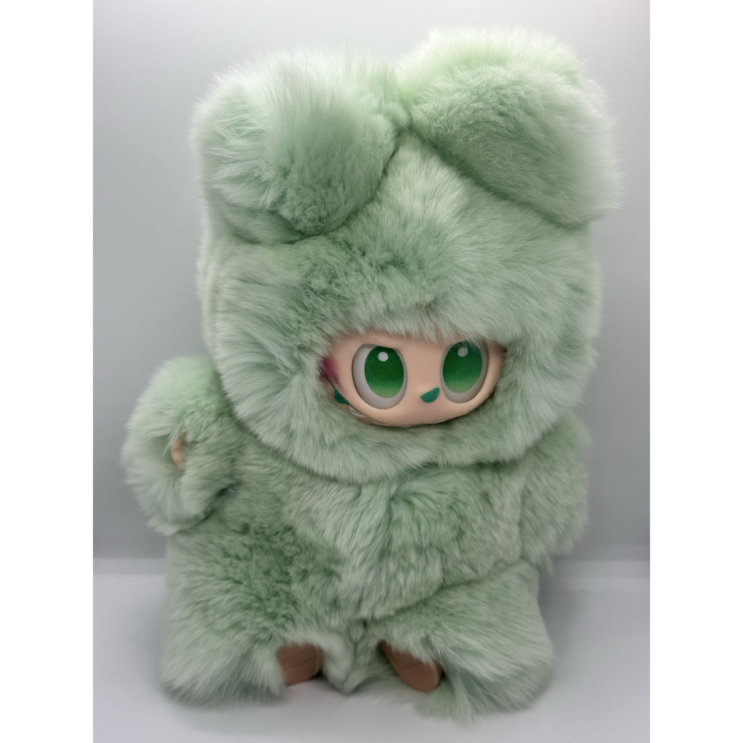 【超歓迎】 LABUBU ラブブ ぬいぐるみ キーホルダー緑色の 超ふわふわクマ型 ぬいぐるみ