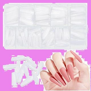 【色:Cセット】Kalevel 500枚入 ネイルチップ 練習用 つけ爪 付け爪(ネイルケア)