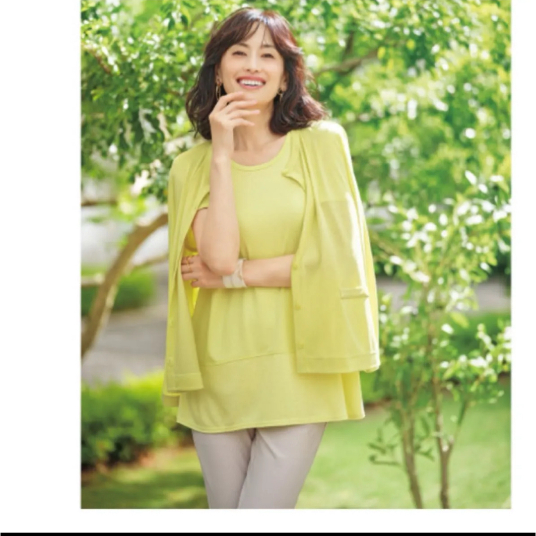 シャルレ(シャルレ)のシャルレ＊EE725＊爽やかカットソー＊M～L＊ペールイエロー レディースのトップス(カットソー(半袖/袖なし))の商品写真