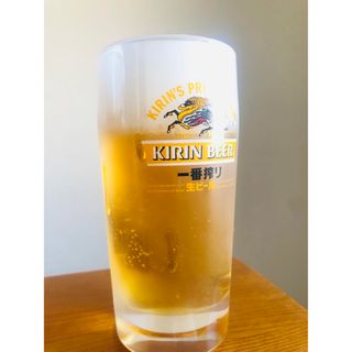 食品サンプル　ビール　麒麟一番搾り　水滴付き(置物)