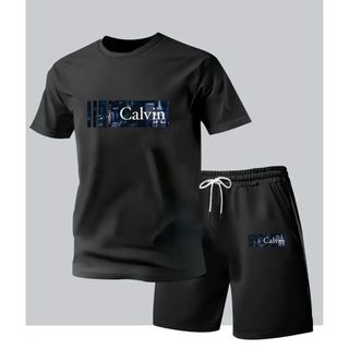 【✨Calvin セットアップ✨】半袖シャツ ショートパンツ　セットアップ(Tシャツ/カットソー(半袖/袖なし))