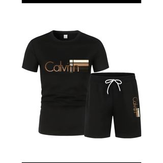 【✨Calvin セットアップ✨】半袖シャツ ショートパンツ　セットアップ(Tシャツ/カットソー(半袖/袖なし))