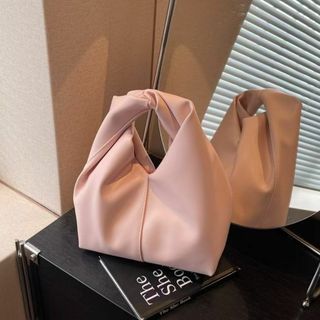 ツイストハンドル ハンドバッグ ポーチ ピンク(ハンドバッグ)