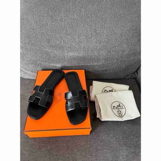 エルメス(HERMES)のHERMES オラン　ブラック　38(サンダル)