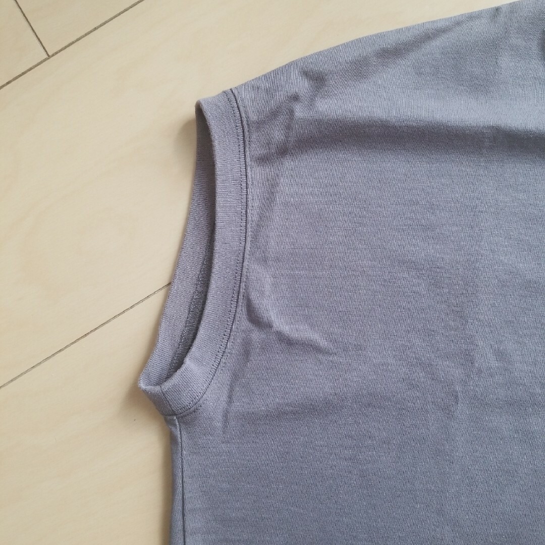 23区(ニジュウサンク)の23区 ボリュームコットンフレンチスリーブカラー　スレート系 レディースのトップス(Tシャツ(半袖/袖なし))の商品写真