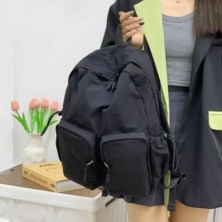 新品 リュックサック バックパック 通学 通勤 大容量 無地 女の子 かわいい(リュック/バックパック)
