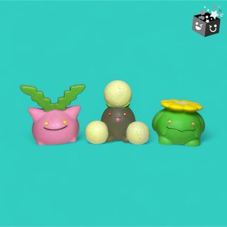 ポケモン(ポケモン)のポケモンキッズ（ハネッコ、ワタッコ（クリア）ポポッコ）指人形　No.B326(キャラクターグッズ)