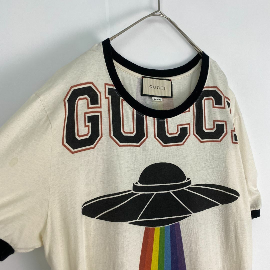 GUCCI グッチ ホワイト カラフル レインボー Tシャツ
