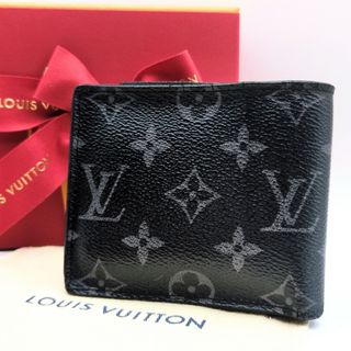 ルイヴィトン(LOUIS VUITTON)のレシート有り✨ルイヴィトン 二つ折り財布 エクリプス ポルトフォイユマルコ NM(折り財布)