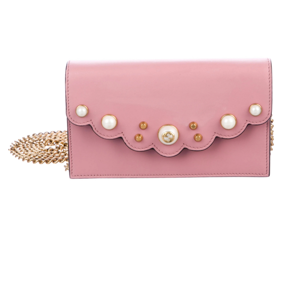 GUCCI - GUCCI グッチ✨ チェーンショルダーバッグ パール