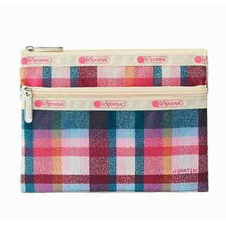 レスポートサック(LeSportsac)の新品未開封 レスポートサック ダブルファスナー チェック柄 コラボ ポーチ 付録(ポーチ)