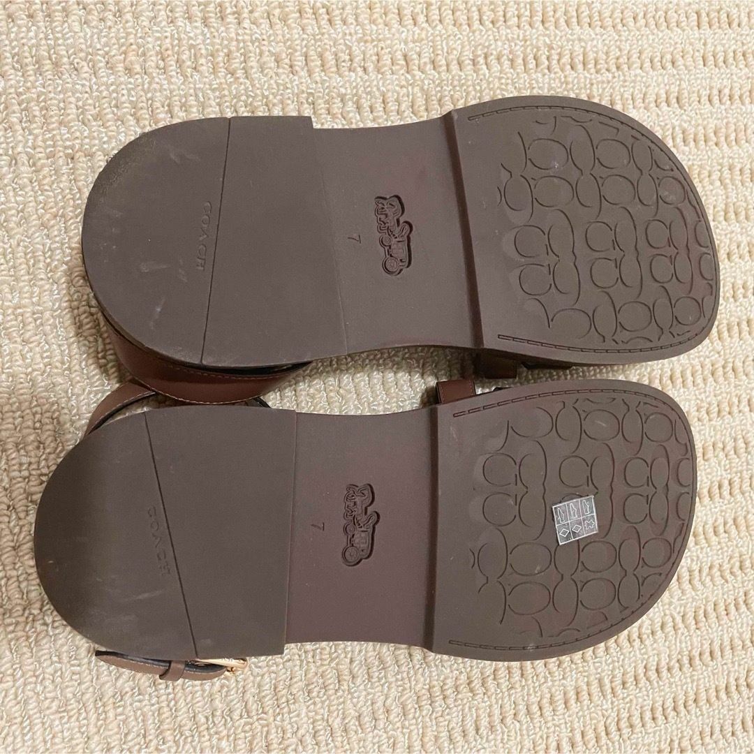 COACH - 【美品】coach フラニーサンダル レザー 24.0〜25.5cmの
