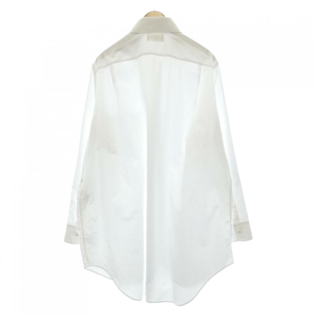 美品】セリーヌ ロングシャツ ホワイト ブラウス - メルカリ