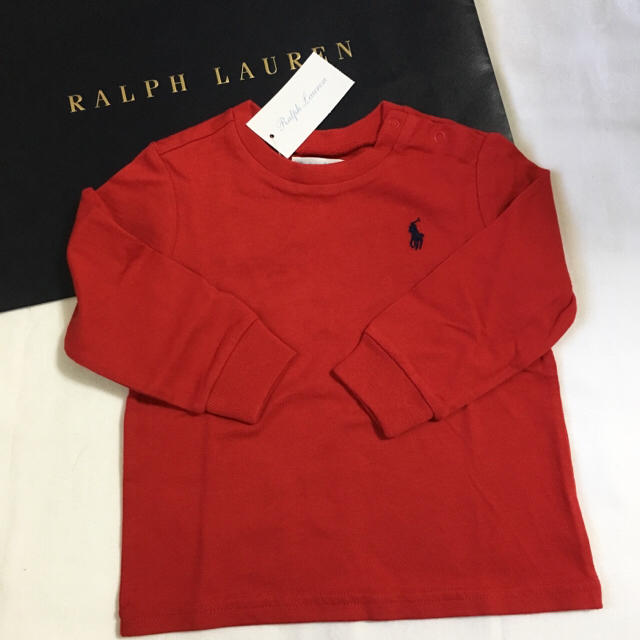 Ralph Lauren(ラルフローレン)の1点のみ！大特価ラルフ新品☆ロンT80&ソックスセット出産祝いに キッズ/ベビー/マタニティのベビー服(~85cm)(Ｔシャツ)の商品写真