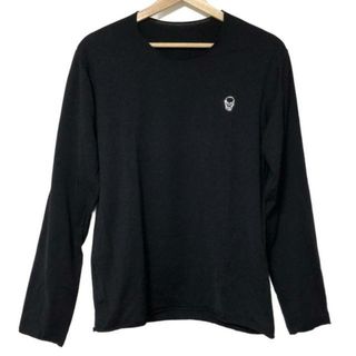 ルシアンペラフィネ(lucien pellat-finet)のlucien pellat-finet(ルシアンペラフィネ) 長袖Tシャツ サイズS レディース美品  - 黒 クルーネック/スカル/ラインストーン(Tシャツ(長袖/七分))