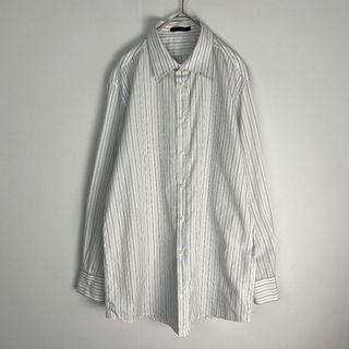ルイヴィトン(LOUIS VUITTON)のルイヴィトン　長袖シャツ　ワイシャツ　全面モノグラム ストライプ メンズ　黒(シャツ)