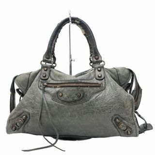 バレンシアガ(BALENCIAGA)のバレンシアガ ザ シティ レザー ハンドバッグ グリーン 115748(ハンドバッグ)