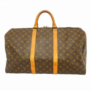 ルイヴィトン(LOUIS VUITTON)の【5fd5214】ルイヴィトン ボストンバッグ モノグラム キーポル50 M41426 ブラウン【中古】メンズ レディース ユニセックス(ボストンバッグ)