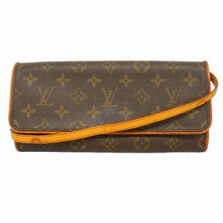 ルイヴィトン(LOUIS VUITTON)の【5fd5216】ルイヴィトン ショルダーバッグ モノグラム ポシェットツインGM M51852 ブラウン【中古】レディース(ショルダーバッグ)