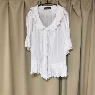 セシルマクビー(CECIL McBEE)の月末限定セール【値下げ】綿100%CECIL McBEEのレースブラウス(シャツ/ブラウス(長袖/七分))