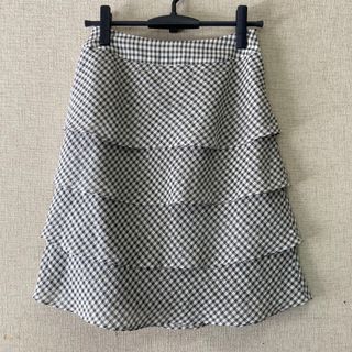 コムサイズム(COMME CA ISM)のCOMME CA ISM ギンガムチェックフレアスカート M(ひざ丈スカート)