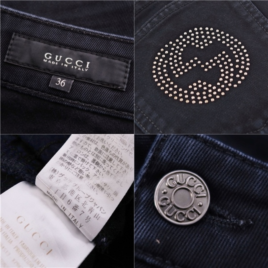 GUCCI - 美品 グッチ GUCCI パンツ デニムパンツ GG柄 ライン