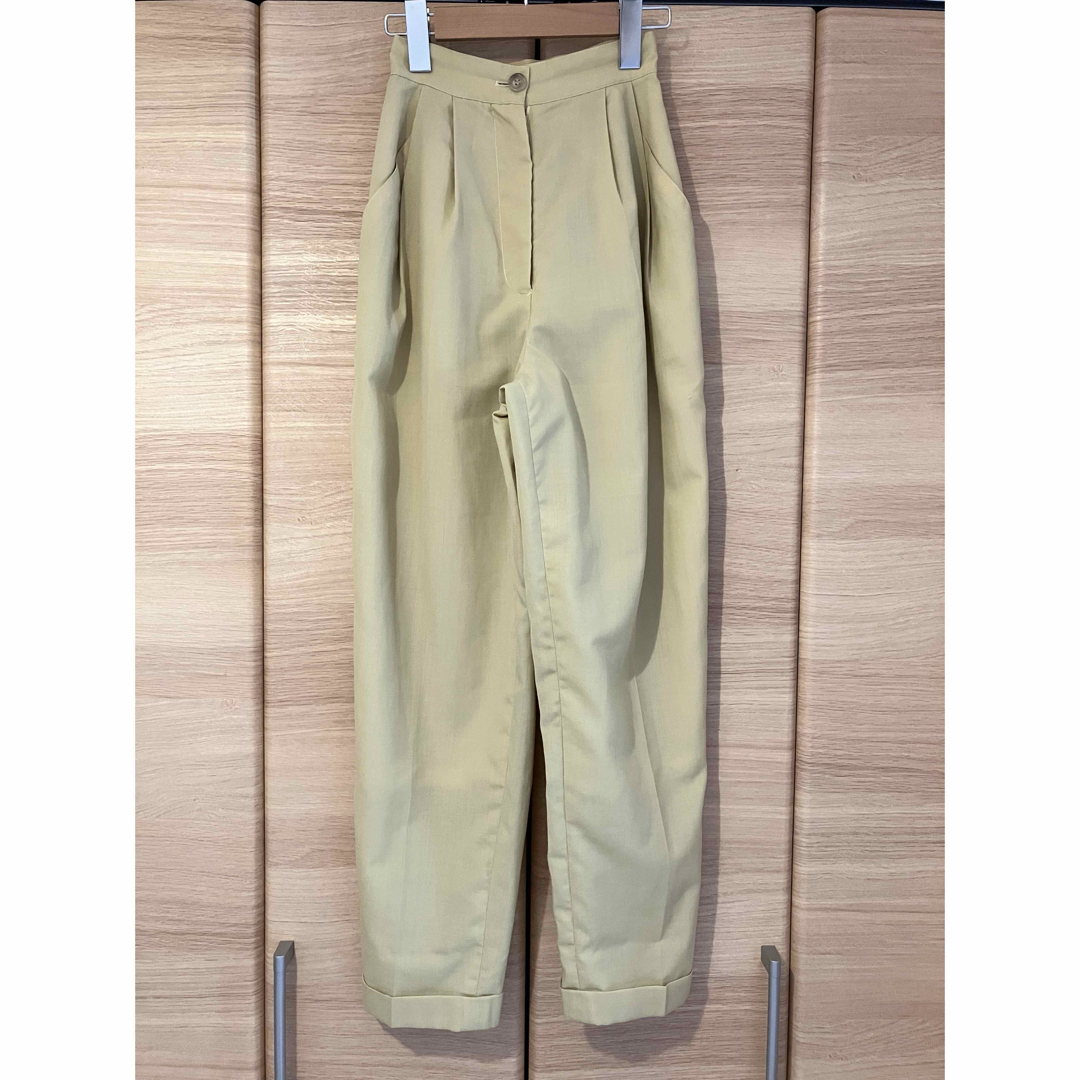 古着屋購入 Olivier Montagut スラックス ライトイエロー  レディースのパンツ(その他)の商品写真